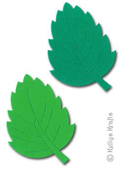 (image for) Jumbo Leaf Die Cut Shapes, Greens (Pack of 10)