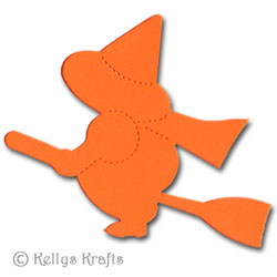 Witch on Broomstick Die Cut Shapes (Pack of 10) - Click Image to Close