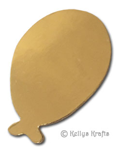 Oval Balloon Die Cut Shape, Gold (1 Piece)