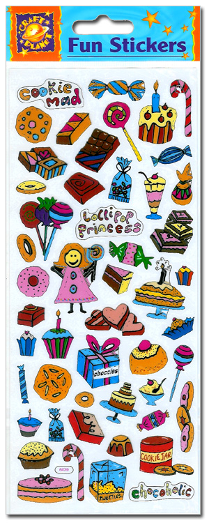 Fun Stickers, Cookies & Sweets (1 Sheet) - Click Image to Close