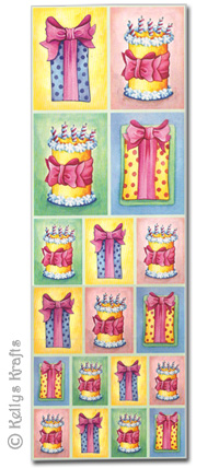 Stickers - Birthday Cakes & Presents (1 Sheet) - Click Image to Close