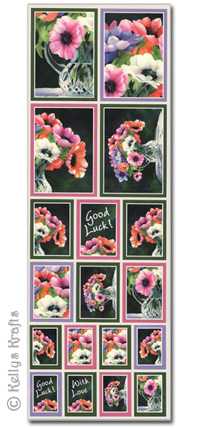 Stickers - Floral, Anemone Flowers (1 Sheet) - Click Image to Close