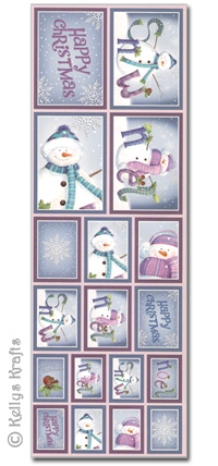 Stickers - Christmas Snowmen (1 Sheet) - Click Image to Close