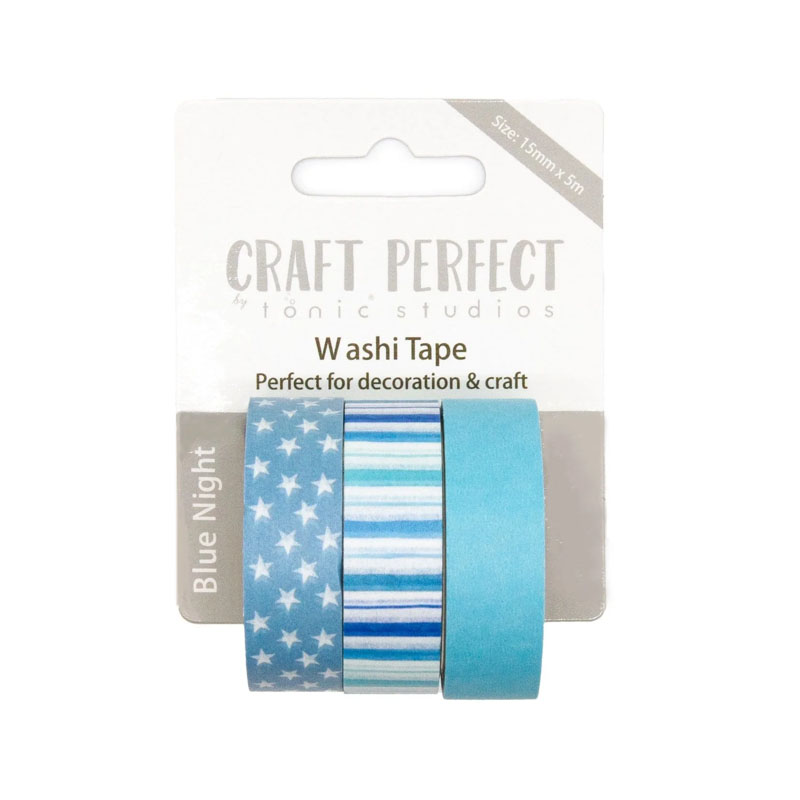 Craft Perfect Washi Tape - Tonic Studios - Blue Night (3 Rolls)