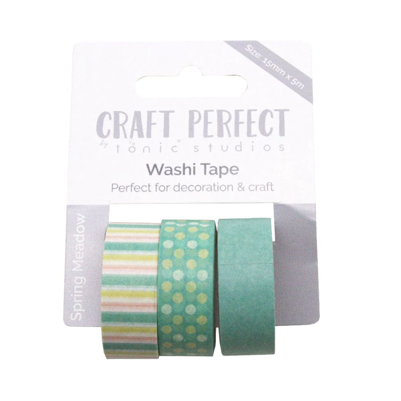 Craft Perfect Washi Tape - Tonic Studios - Spring Meadow (3 Rolls)