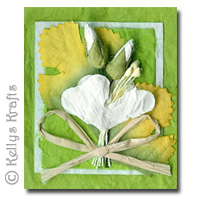 Mulberry Card Topper - Green with Flowers and Bow - Click Image to Close