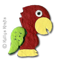 Mulberry Card Topper - Red Parrot - Click Image to Close