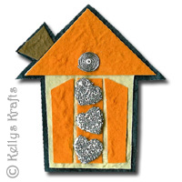 Mulberry Card Topper - Yellow and Blue House/Home - Click Image to Close