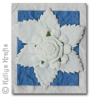 Mulberry Card Topper - Blue with White Flowers