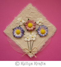 (image for) Mulberry Card Topper - Flowers + Skeleton Leaves