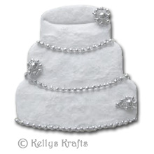 (image for) Mulberry Card Topper - Wedding Cake, Beads + Flowers