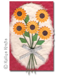 Mulberry Card Topper - Sunflowers - Click Image to Close