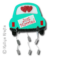Card Topper - Wedding Car "Just Married" - Click Image to Close