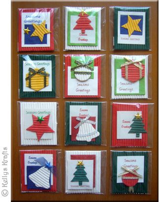 (image for) Set of 12 Handmade Card Toppers - Christmas