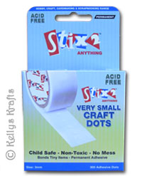 Very Small Craft Glue Dots, 3mm (Pack of 300)