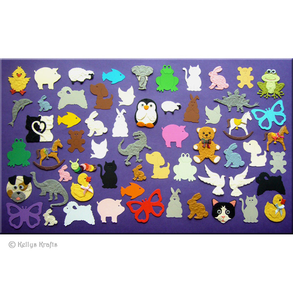 Selection of 60 Animal Themed Shapes + Toppers