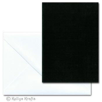 Black A6 Card Blank + Envelope (Pack of 1)