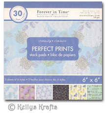 6 x 6 Patterned Papers - Perfect Prints, Serenity (30 Sheets)