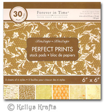 6 x 6 Patterned Papers - Perfect Prints, Heritage (30 Sheets)