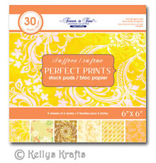 (image for) 6 x 6 Patterned Papers - Perfect Prints, Saffron (30 Sheets)