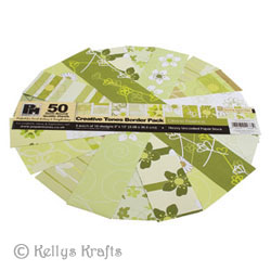 12 x 2 Patterned Papers - Papermania, Olivine Essence - Click Image to Close