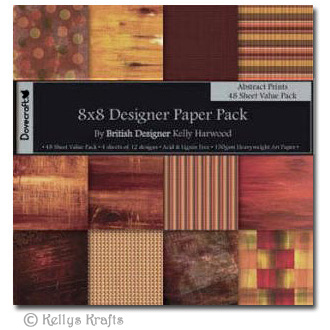 8 x 8 Patterned Papers - Dovecraft, Abstract Prints (48 Sheets)