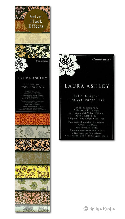 12 x 2 Patterned Papers - Laura Ashley; Connemara (24 Sheets)
