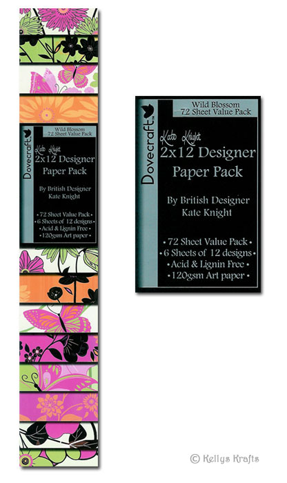 12 x 2 Patterned Papers - Dovecraft, Wild Blossom (72 Sheets)