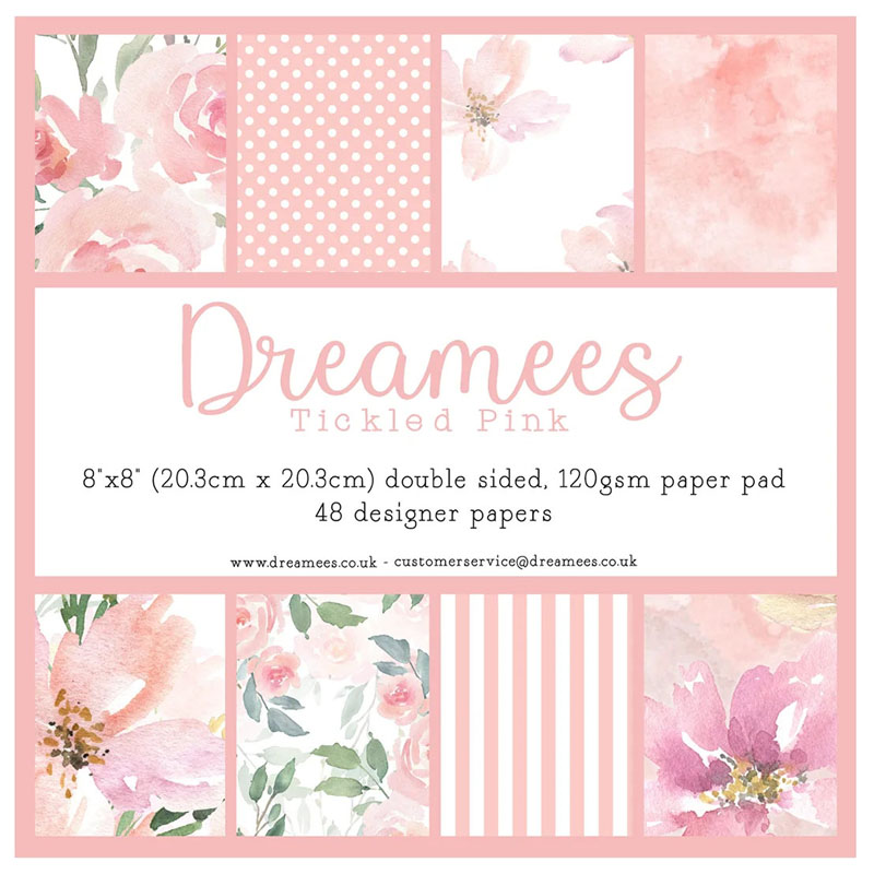 Dreamees 8"x8" Paper Pad - Tickled Pink (image for) Dreamees 8"x8" Paper Pad - Tickled Pink