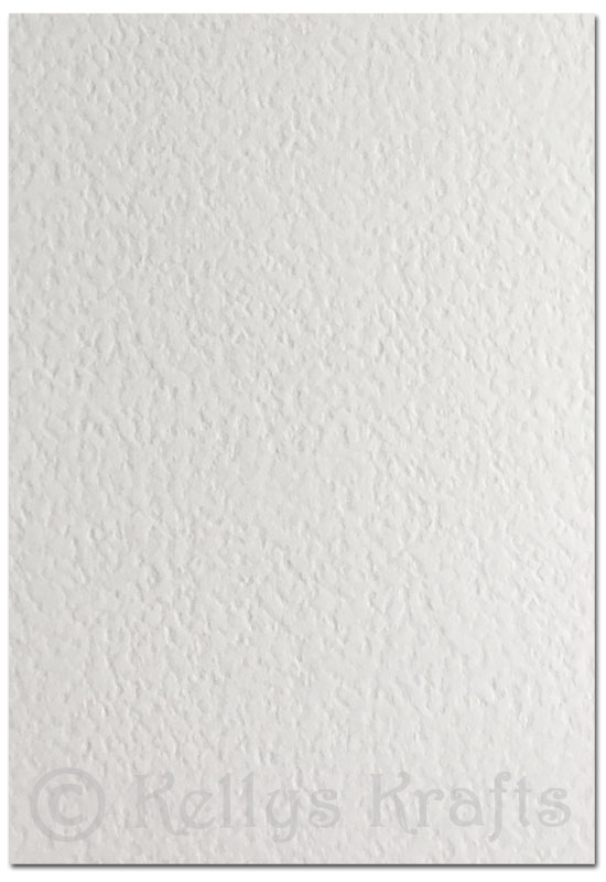 White A4 Textured Hammered Effect Card