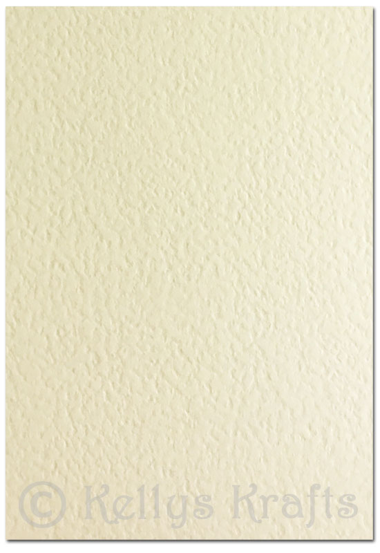 Ivory Cream A4 Textured Hammered Effect Card
