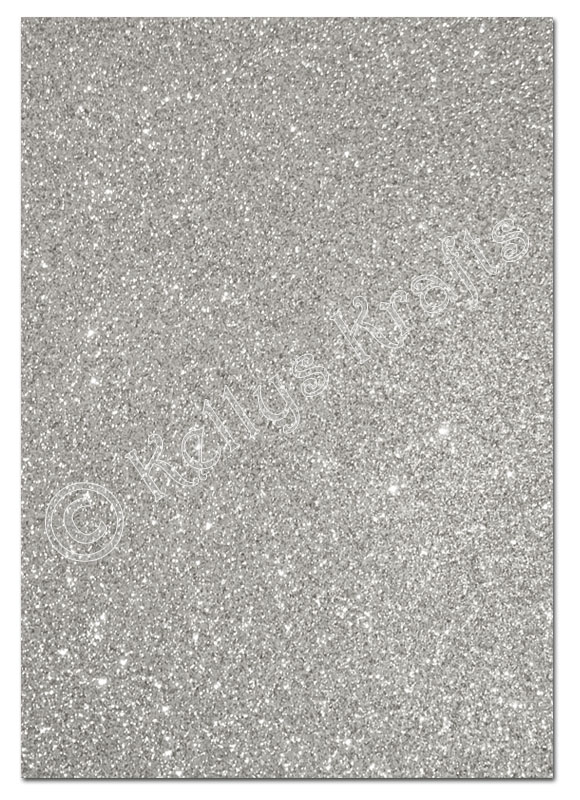 Glitter Card A4 Sheet, 300gsm - Silver