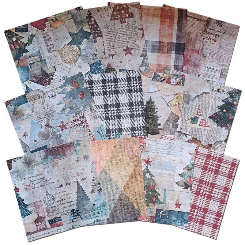(image for) 6x6 Patterned Papers - Christmas Scrapbook - Set B (12 Sheets)
