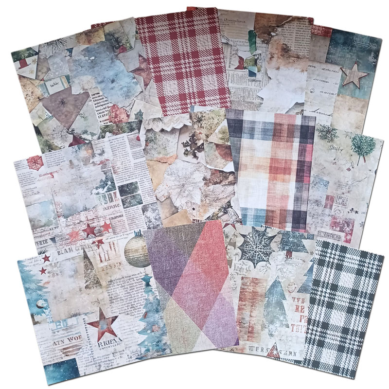 (image for) 6x6 Patterned Papers - Christmas Scrapbook - Set D (12 Sheets)