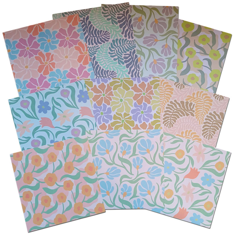 (image for) 6x6 Patterned Papers - Funky Flowers (10 Sheets)