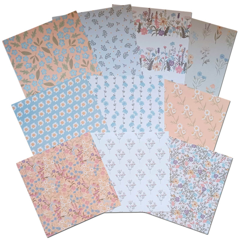 (image for) 6x6 Patterned Papers - Wildflowers - Set A (10 Sheets)