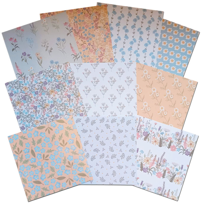 (image for) 6x6 Patterned Papers - Wildflowers - Set B (10 Sheets)