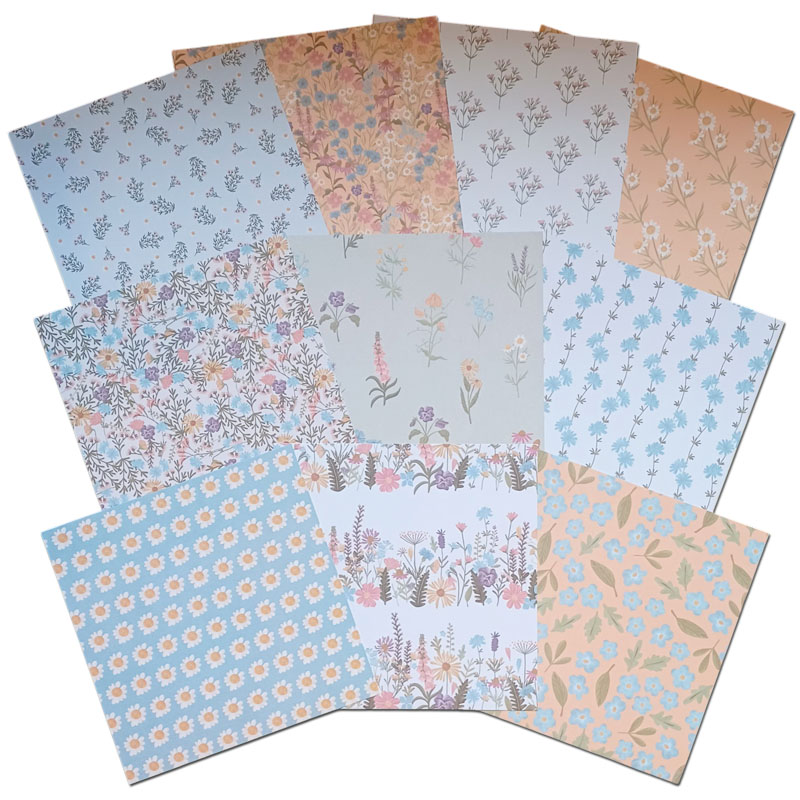 (image for) 6x6 Patterned Papers - Wildflowers - Set C (10 Sheets)