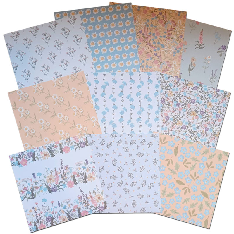 (image for) 6x6 Patterned Papers - Wildflowers - Set D (10 Sheets)