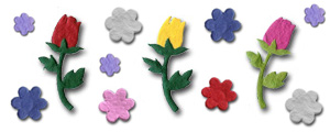 (image for) Mulberry Die Cut Flowers + Trees