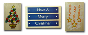 (image for) Christmas Wooden Rubber Stamps