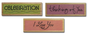 (image for) Words + Phrases Rubber Stamps