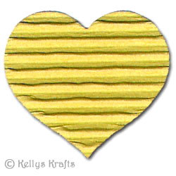 Corrugated Die Cut Shapes, Medium Hearts - Yellow (Pack of 5)