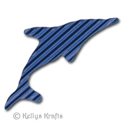 Corrugated Die Cut Shapes, Dolphin - Blue (Pack of 5)