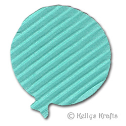 Corrugated Die Cut Shapes, Round Balloons - Blue (Pack of 5)