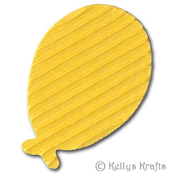 Corrugated Die Cut Shapes, Oval Balloons - Yellow (Pack of 5)