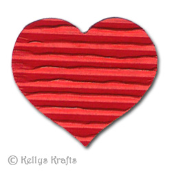 Corrugated Die Cut Shapes, Large Hearts - Red (Pack of 5)