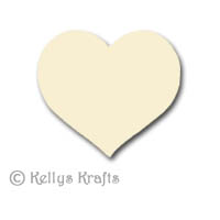 Small Hearts Die Cut Shapes, Cream (Pack of 10)
