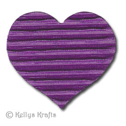Corrugated Die Cut Shapes, Medium Hearts - Purple (Pack of 5)