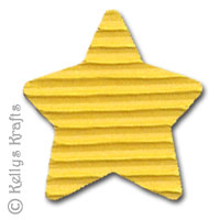 Corrugated Die Cut Shapes, Stars - Yellow (Pack of 5)